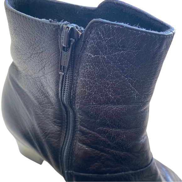 Munro American Black Zip up Bootie Faith Black Kid Size 9.5 Wide - Picture 8 of 11